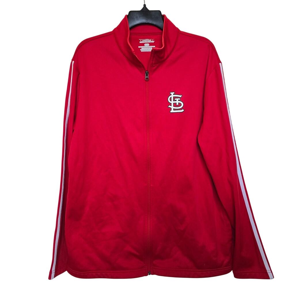 Mens MLB Genuine Merchandise St Louis Cardinals Team Jacket Logo Large Red Zip